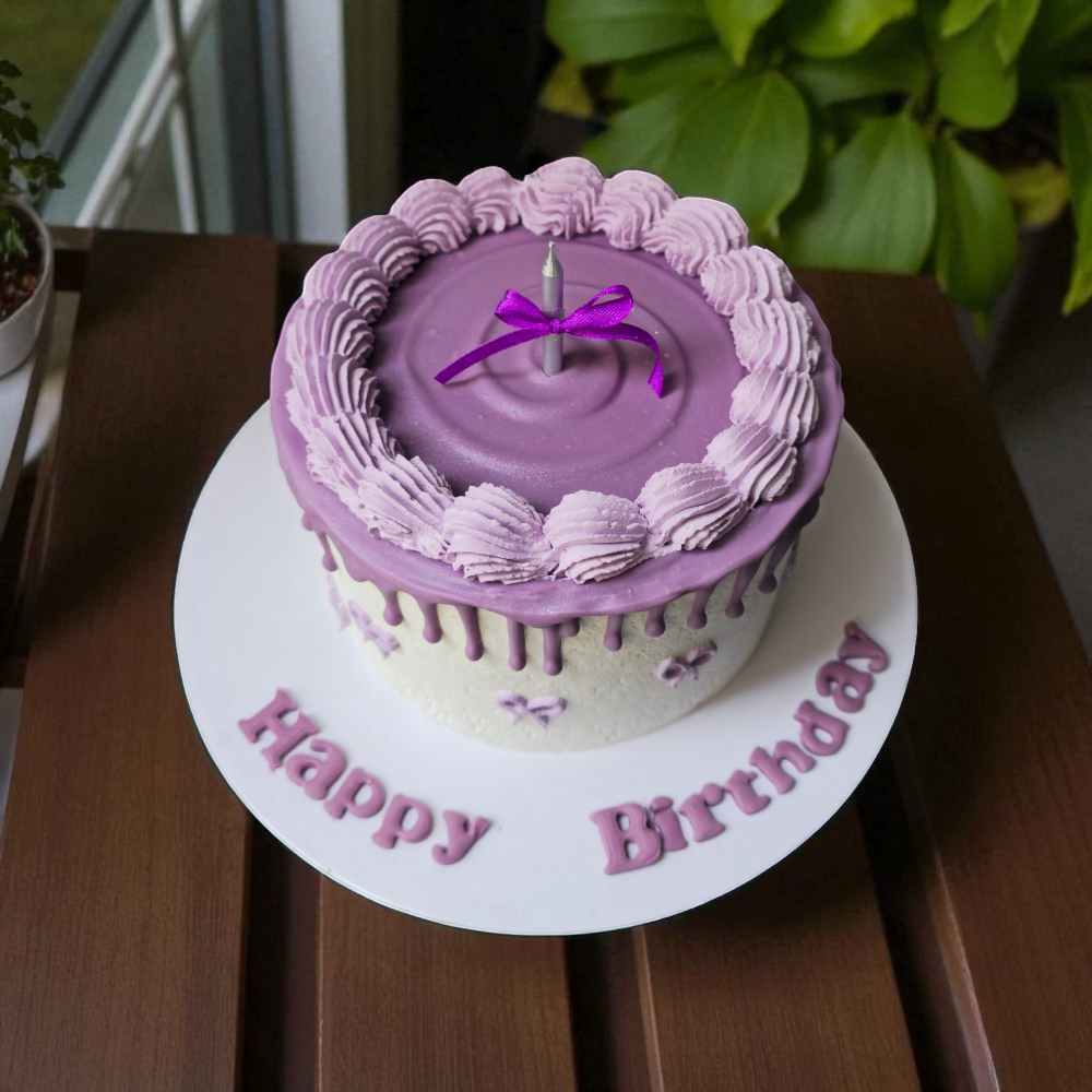 Lavender Drip Cake - Image 3