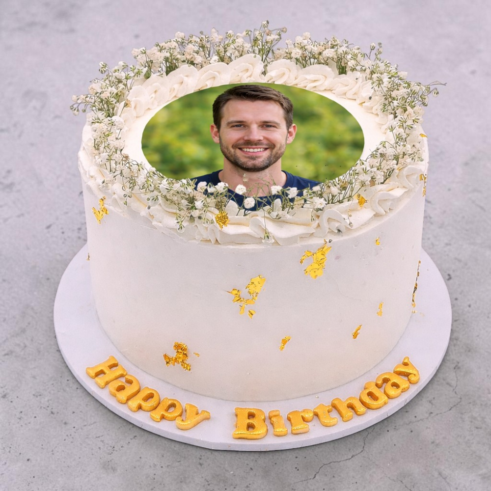 Floral Photo Cake - Image 3