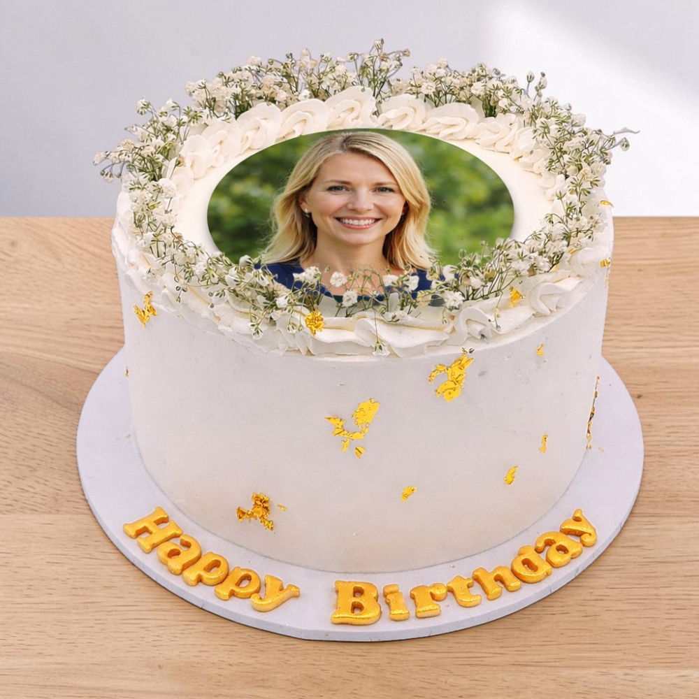 Floral Photo Cake